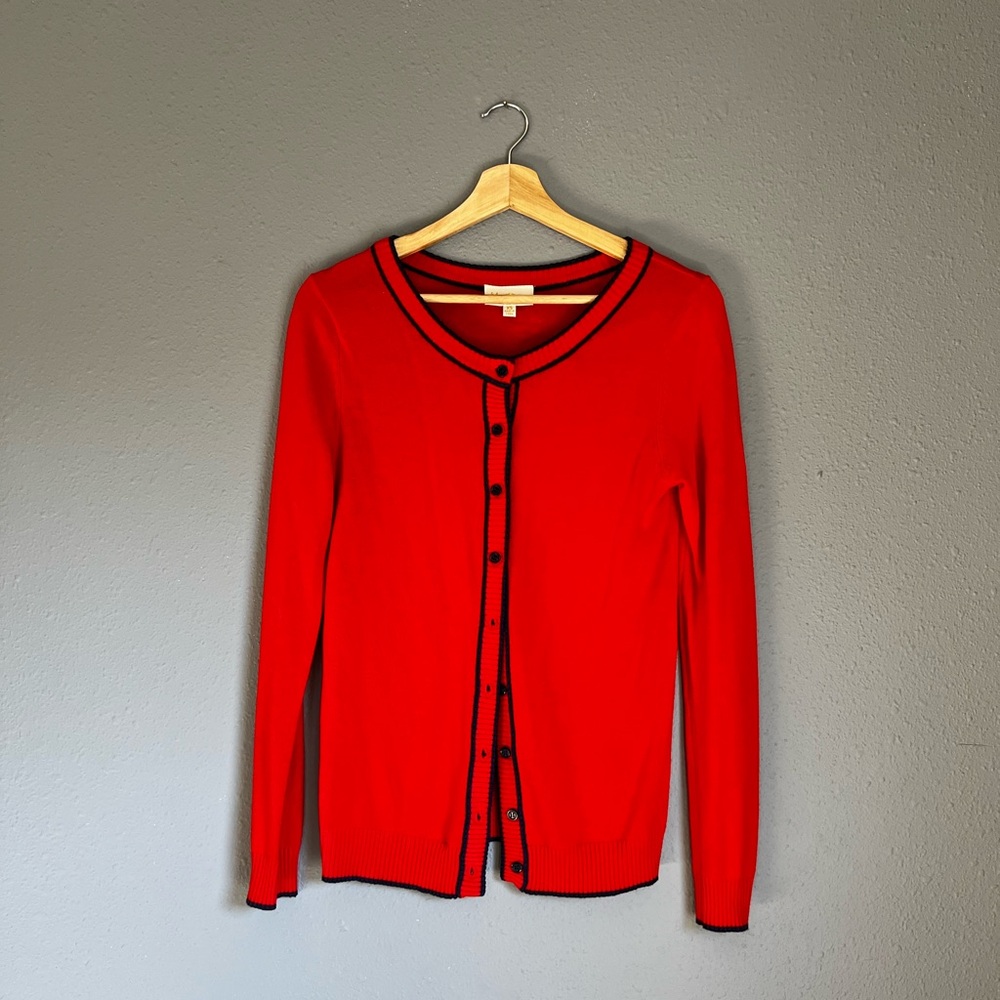 ModCloth, Fitted Vintage-Look Sweater with Buttons and Long Sleeves